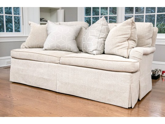 Hickory Chair Beige Upholstered Love Seat