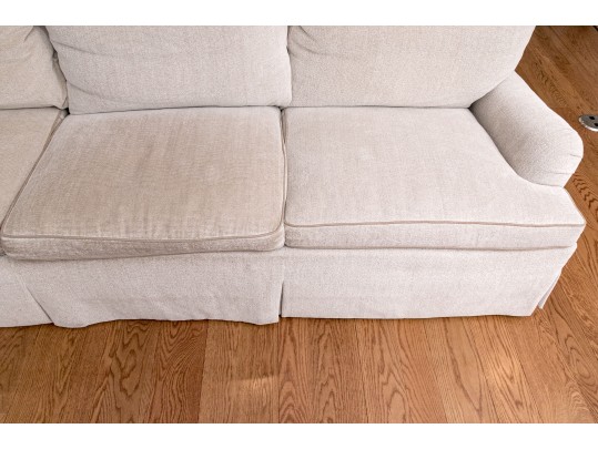 Hickory Chair Down Filled Three Seat Sofa With Two Accent Custom Pillows