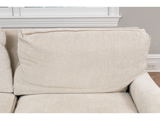 Hickory Chair Beige Upholstered Love Seat