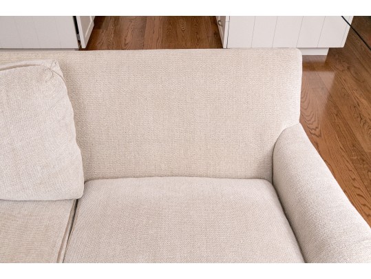 Hickory Chair Down Filled Three Seat Sofa With Two Accent Custom Pillows