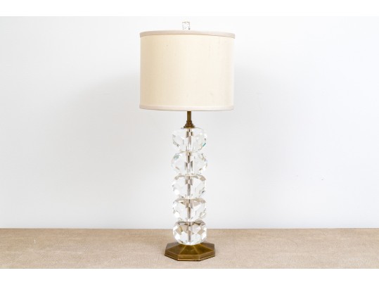 Acrylic Faux Crystal Faceted Table Lamp