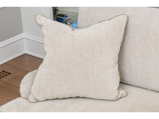 Hickory Chair Beige Upholstered Love Seat