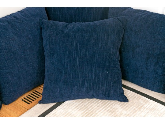 6 Down Filled Blue Accent Pillows