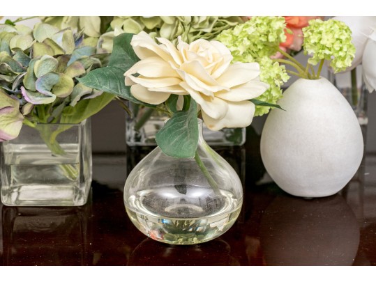 Decorative Collection Of 7 Mixed Media Vases