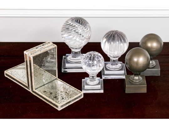 Decorative Lot Of Shelf Ornaments And Bookends 