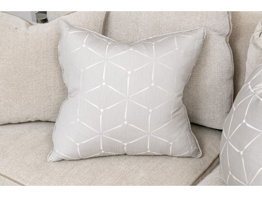 Hickory Chair Beige Upholstered Love Seat
