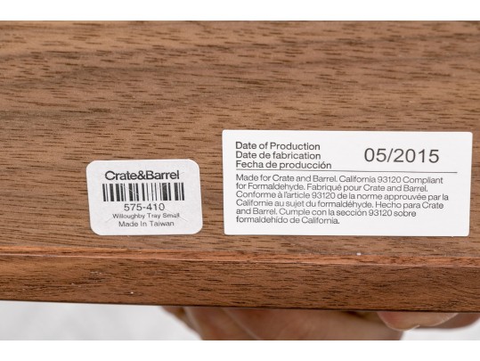 Decorative Crate And Barrel Wooden Tray With Assorted 12 Coasters
