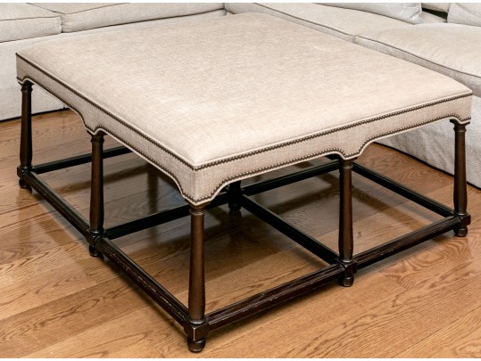 Hickory Chair Dark Walnut Finish “Cocktail Ottoman”