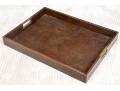 Faux Snakeskin Leather Wrapped Tray