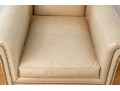 Yellow Leather Hickory Chair Armchair With Ottoman 