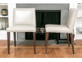 Room And Board Faux Leather Upholstered Side Chairs (6)