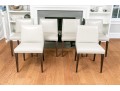 Room And Board Faux Leather Upholstered Side Chairs (6)