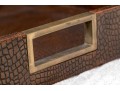 Faux Snakeskin Leather Wrapped Tray