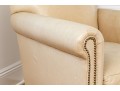 Yellow Leather Hickory Chair Armchair With Ottoman 