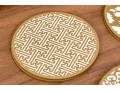 Decorative Crate And Barrel Wooden Tray With Assorted 12 Coasters
