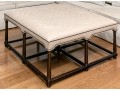 Hickory Chair Dark Walnut Finish “Cocktail Ottoman”
