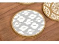 Decorative Crate And Barrel Wooden Tray With Assorted 12 Coasters