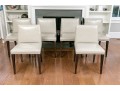 Room And Board Faux Leather Upholstered Side Chairs (6)