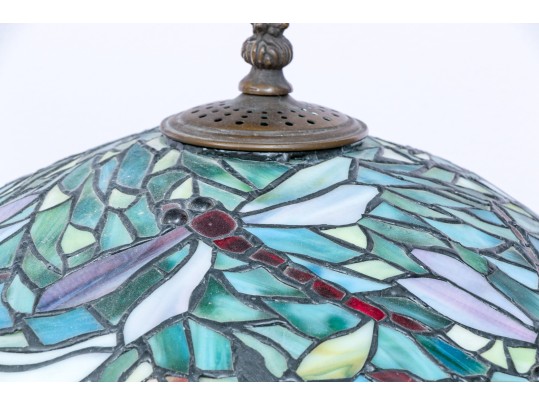 Dragonfly Motif Mosaic Standard And Stained Glass Frame