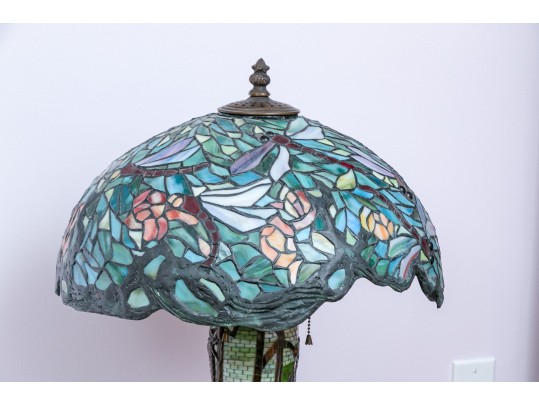 Dragonfly Motif Mosaic Standard And Stained Glass Frame