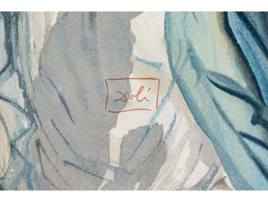 Salvador Dali (France, Spain, 1904-1989) Color Wood Engraving, Divine Comedy, Purgatory Canto 14