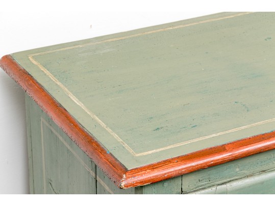 Vintage Hand Painted Pine Cabinet