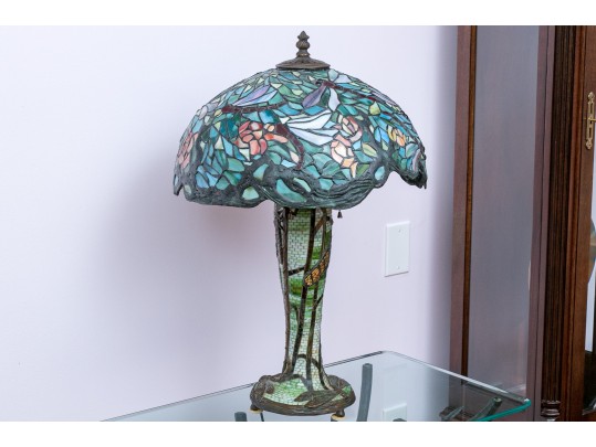 Dragonfly Motif Mosaic Standard And Stained Glass Frame