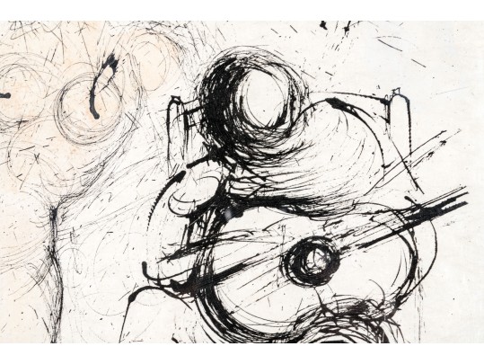Salvador Dali  (Spain/France, 1904-1989) Signed Etching, Nude With Guitar From 