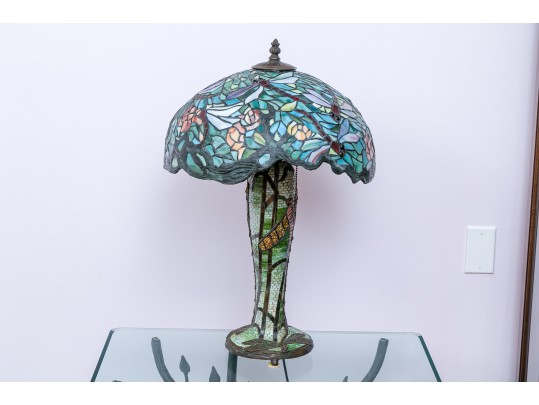 Dragonfly Motif Mosaic Standard And Stained Glass Frame