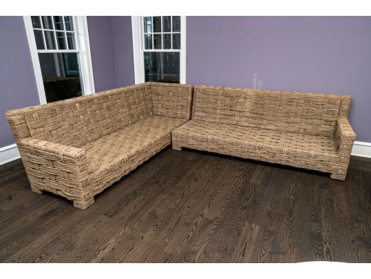 High Quality Hand Braided Woven Sectional By John Himmel