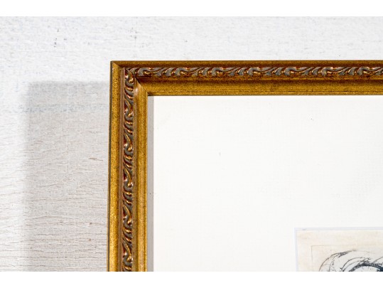 Salvador Dali  (Spain/France, 1904-1989) Signed Etching, Nude With Guitar From 