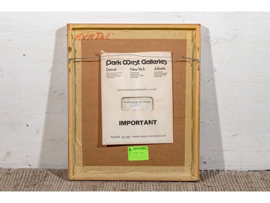 Salvador Dali (France, Spain, 1904-1989) Color Wood Engraving, Divine Comedy, Purgatory Canto 14