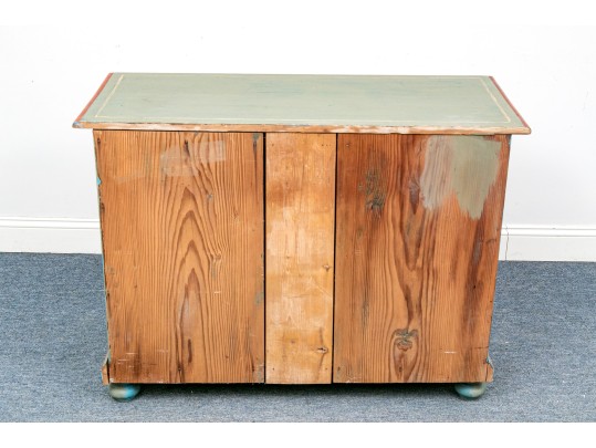 Vintage Hand Painted Pine Cabinet