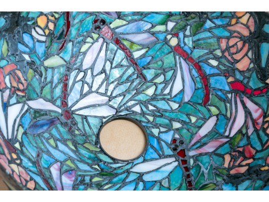 Dragonfly Motif Mosaic Standard And Stained Glass Frame