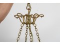 Antique Mercury Glass & Brass 8-Arm Chandelier