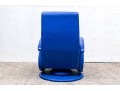 American Leather Decorator Blue Club Chair