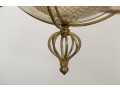 Antique Mercury Glass & Brass 8-Arm Chandelier