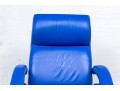 American Leather Decorator Blue Club Chair
