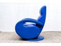American Leather Decorator Blue Club Chair