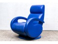 American Leather Decorator Blue Club Chair