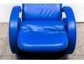 American Leather Decorator Blue Club Chair