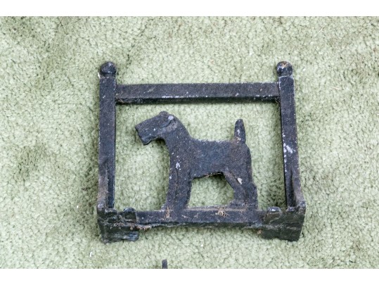 Three Cast Aluminum House Decorations