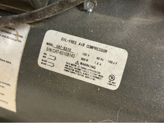 California Air Electric 1HP Air Compressor