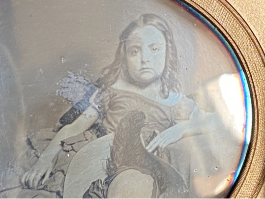 Large Oval Daguerreotype Of A Young Girl