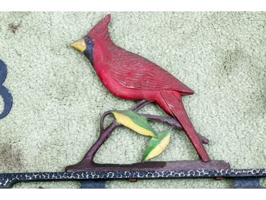 Three Cast Aluminum House Decorations