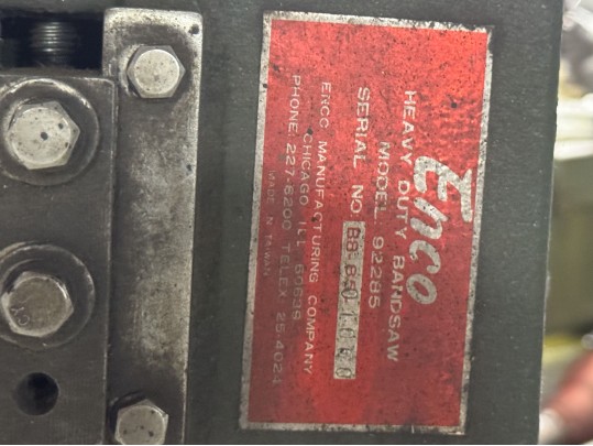 Vintage Enco 1/2 HP Band Saw