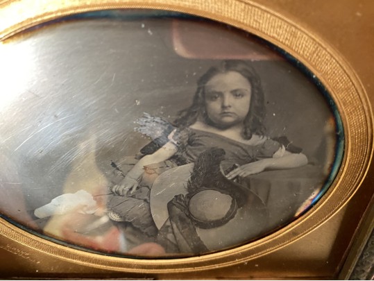 Large Oval Daguerreotype Of A Young Girl