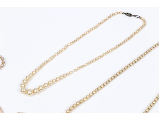 Collection Of Four Vintage Pearl Necklaces
