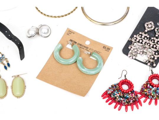 Extra Large Lot Of Colorful Costume Jewelry