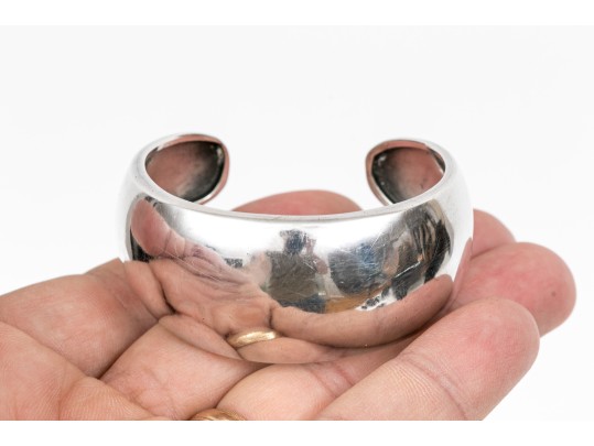 Stylish Wide Sterling Silver Cuff Bracelet